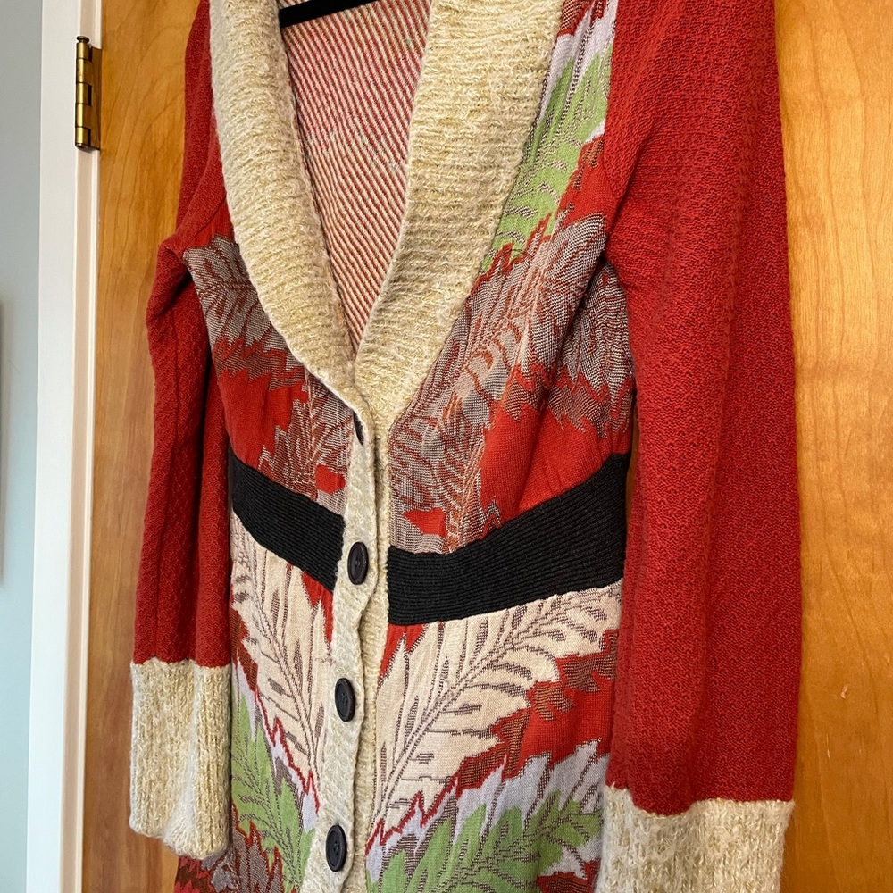 Lia Molly long button up sweater from Anthro